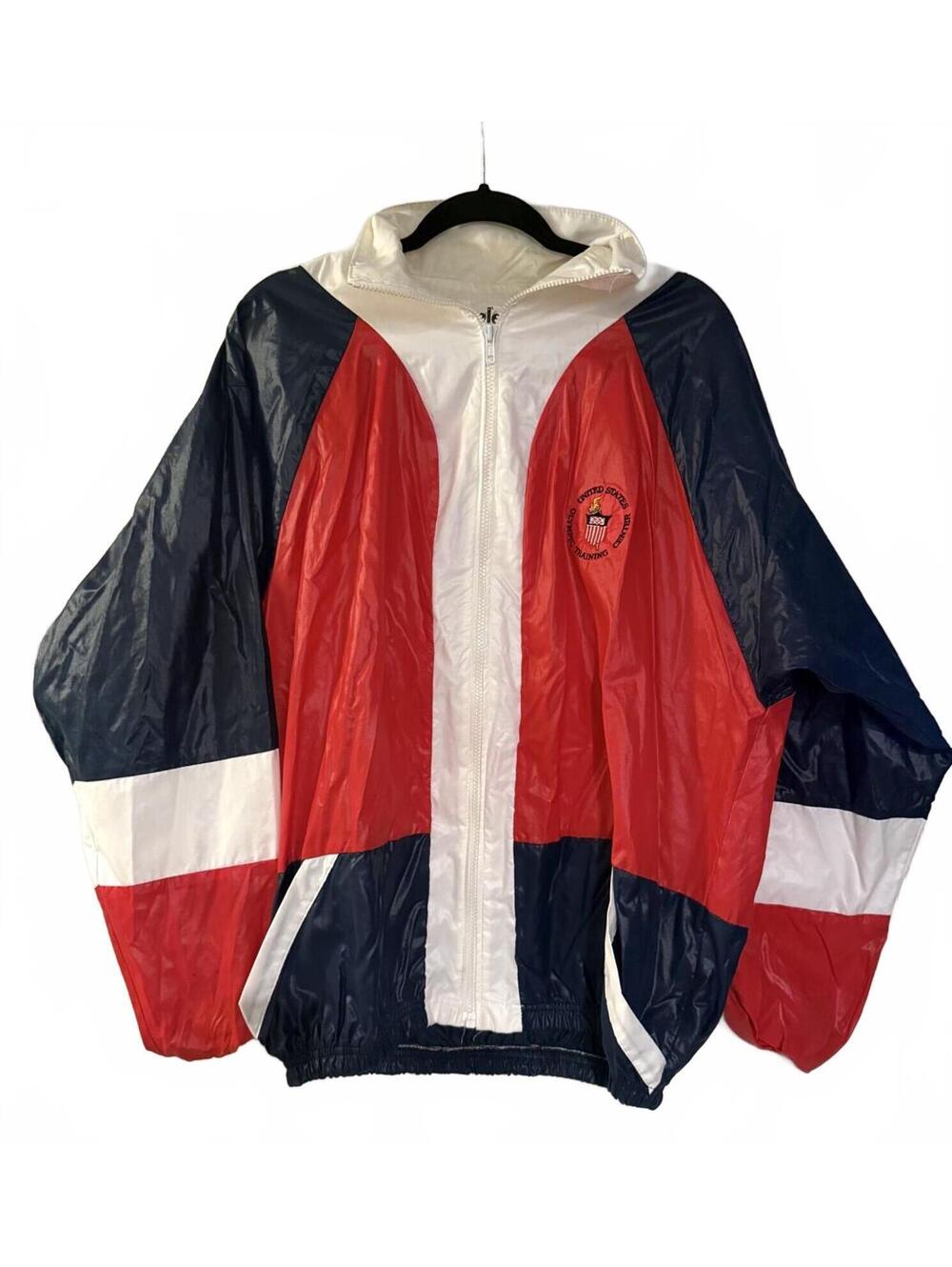 Vintage 80s United States Olympic Training Center USA Windbreaker Jacket